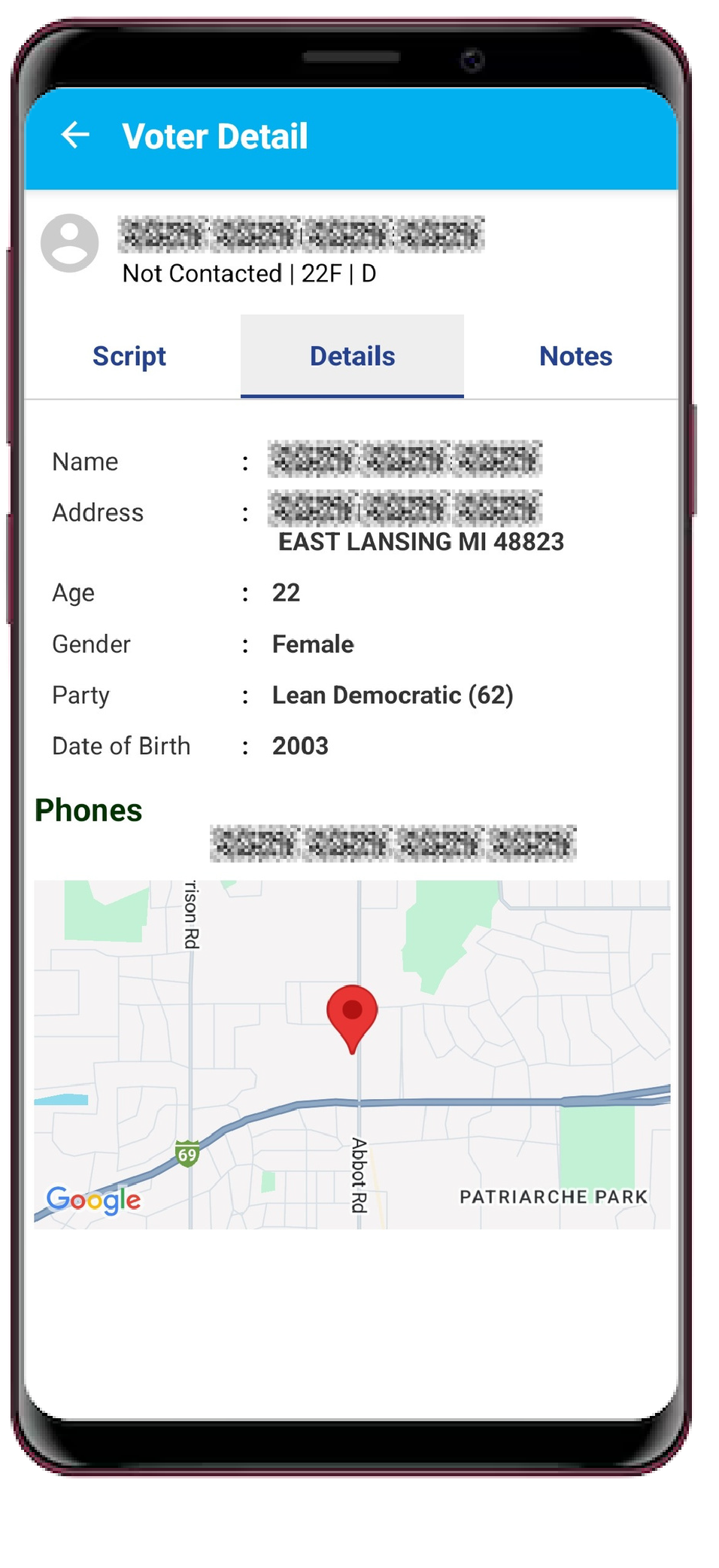 VoteCast2Go App Home Screen
